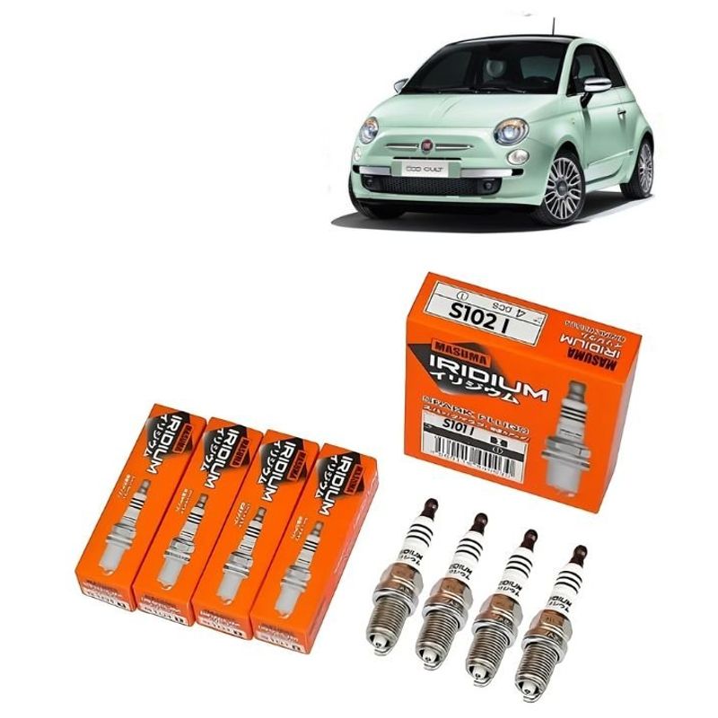 GENERICO - Bujías Pack 4 Para Fiat 500 12 14 2008-2016 S102I