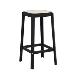 PLOS - Silla Piso Bar Taburete x1 Unidad Altura 65 Cm Aliano Negro