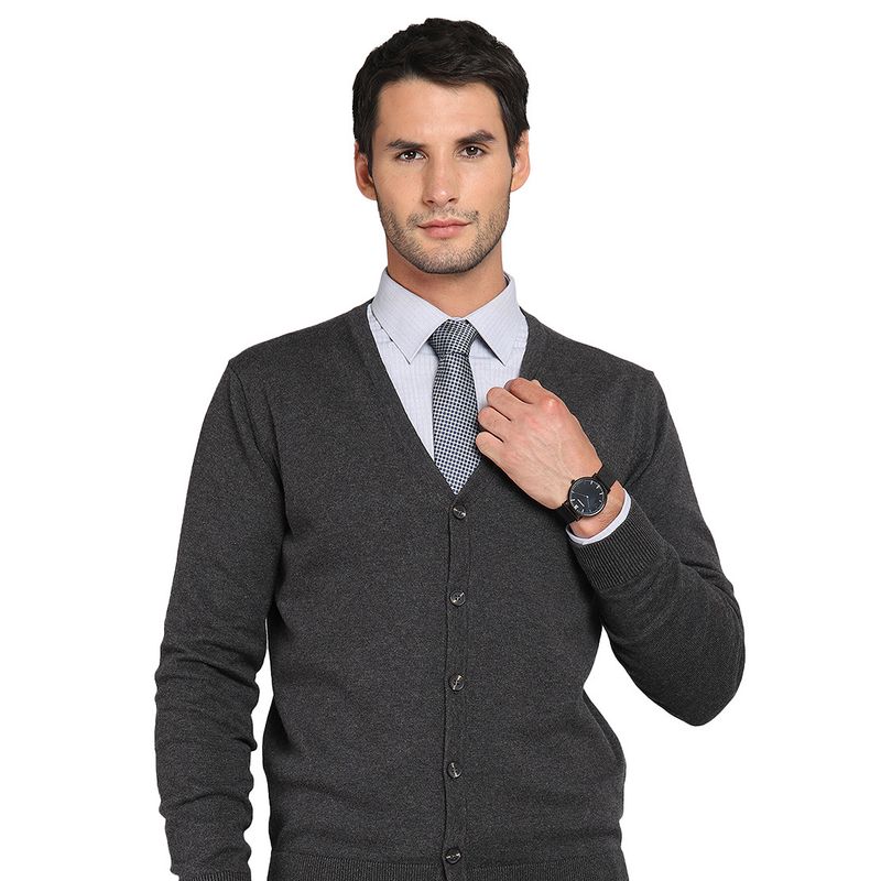 ARROW - Cardigan Hombre Arrow Chaleco Algodon con Botones Liso para Trabajo