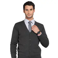 ARROW - Cardigan Hombre Chaleco Algodon con Botones Liso para Trabajo