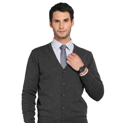 ARROW - Cardigan Hombre Chaleco Algodon con Botones Liso para Trabajo