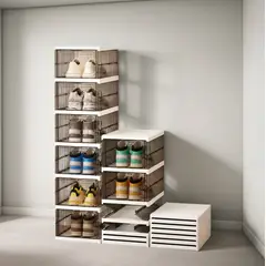 GENERICO - Zapatera de 6 niveles - Organizador de Zapatos Plegable Color Gris