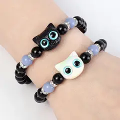GENERICO - Par De Pulseras Gatos Amor Brillan En La Oscuridad
