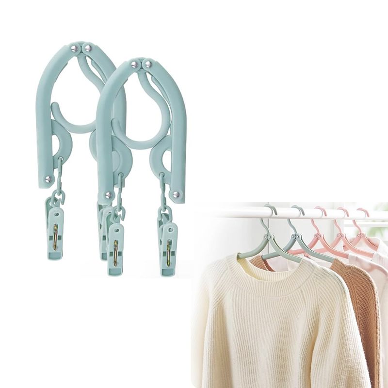 EDWINAYY - Pack 10 Colgadores Ganchos De Ropa Ajustable Antideslizantes