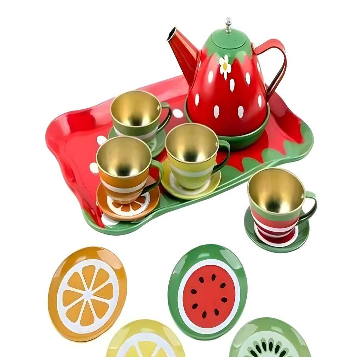 GENERICO - SET DE TETERA JUGUETE DE METAL