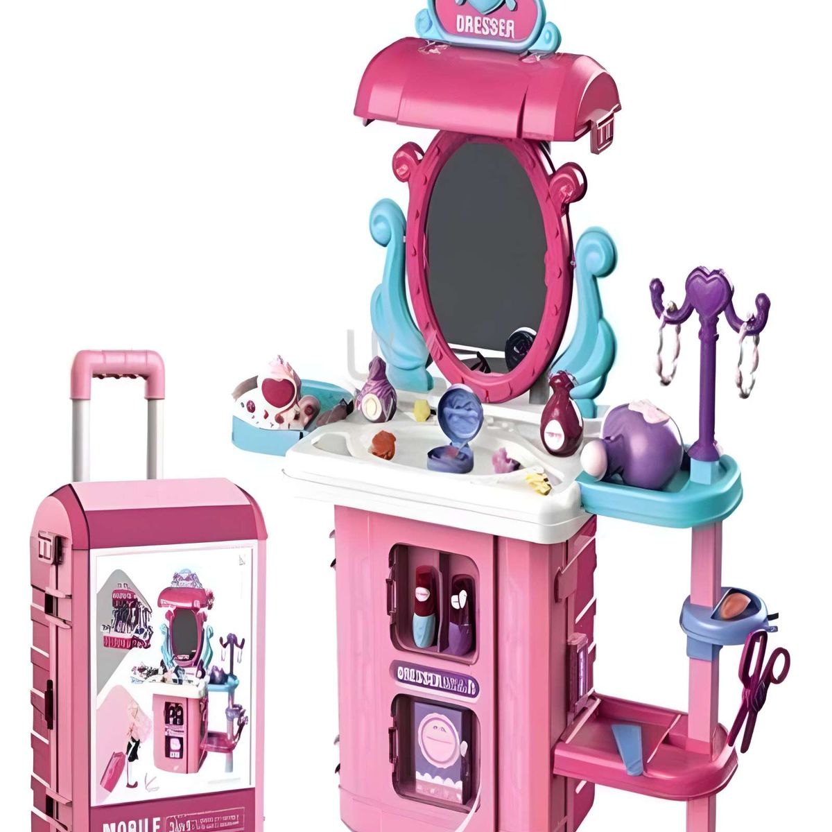 GENERICO - MALETIN COSMETICO 3 EN 1 ROSADO