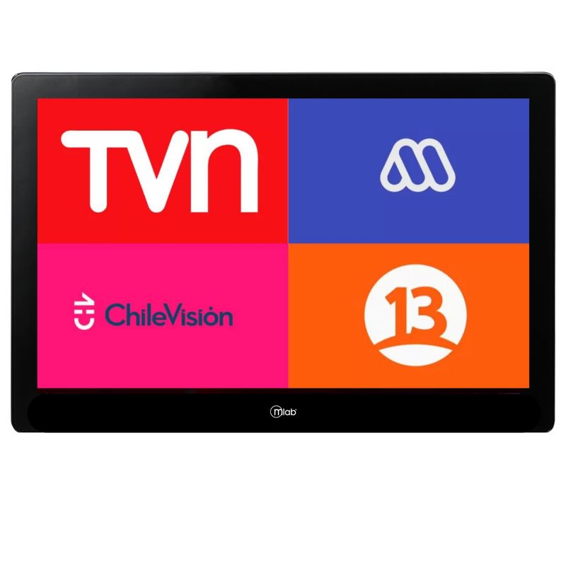 MLAB - TV Portátil FHD Recargable Señal Digital ISDB-T 14 SLIM BK
