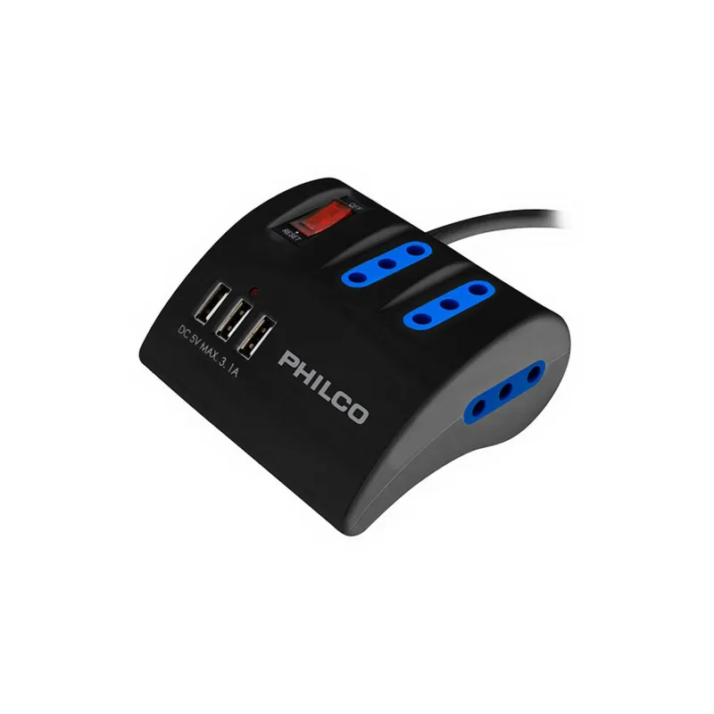PHILCO - Alargador Extension De Escritorio Switch 15Mts Negro Philco