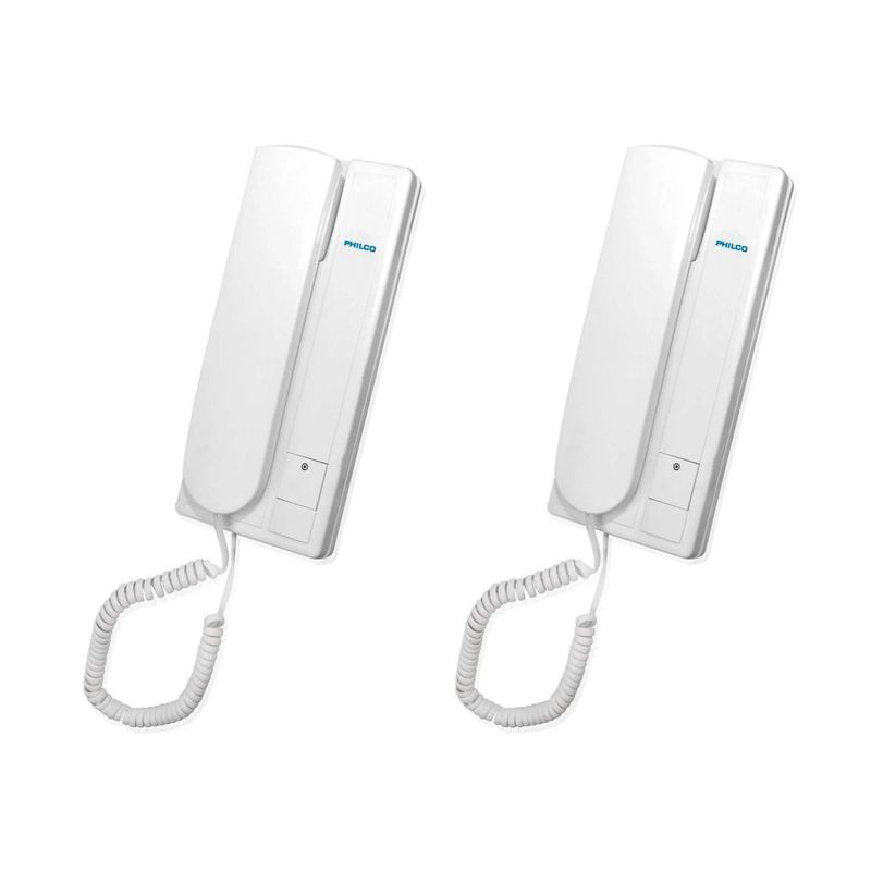 PHILCO - Pack 2 Citofonos Intercomunicadores 200Mts Blanco Philco