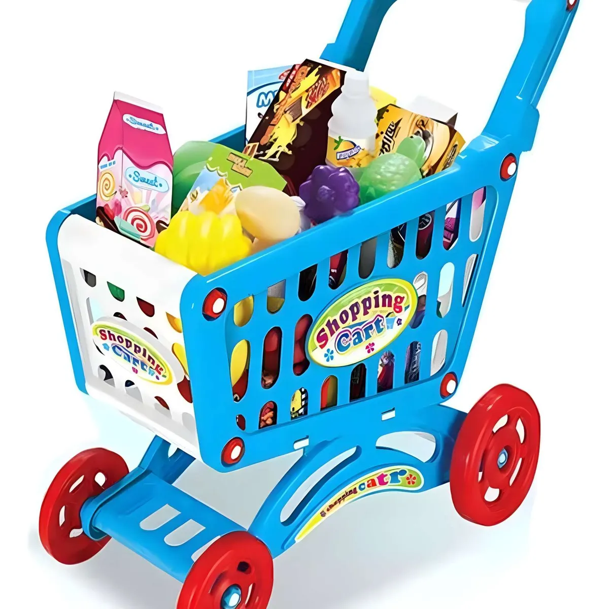 GENERICO - JUGUETE CARRITO DE COMPRAS AZUL