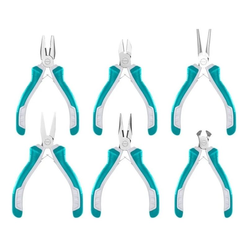 TOTAL - Kit Set Juego De Mini Alicate 6 Piezas Total Tht1k0511