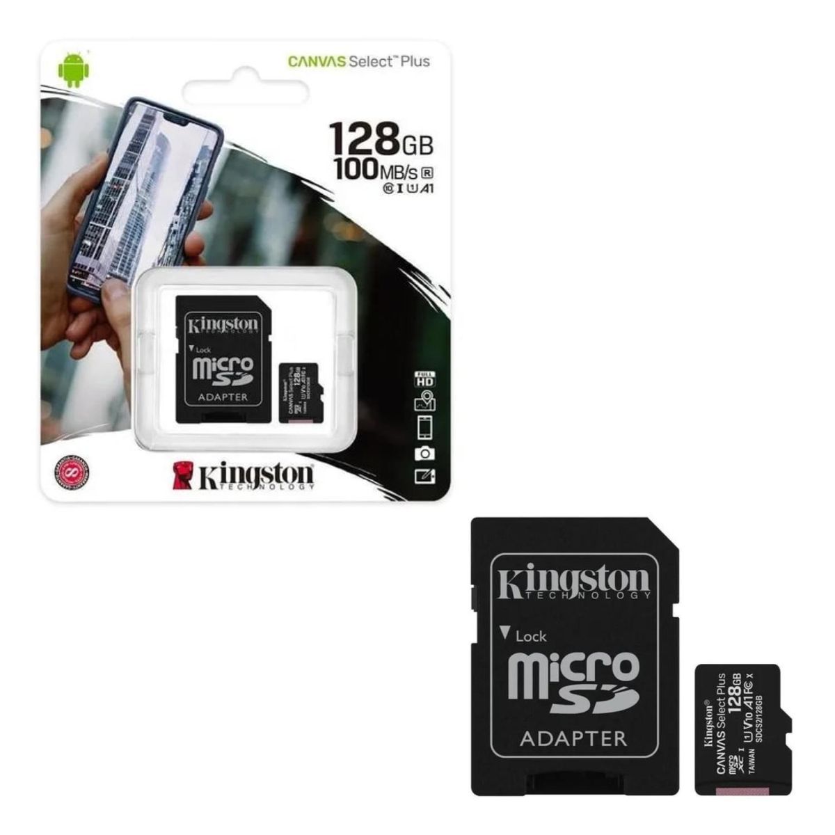 KINGSTON - Tarjeta De Memoria Micro Sd 128Gb 100Mbs Kingston