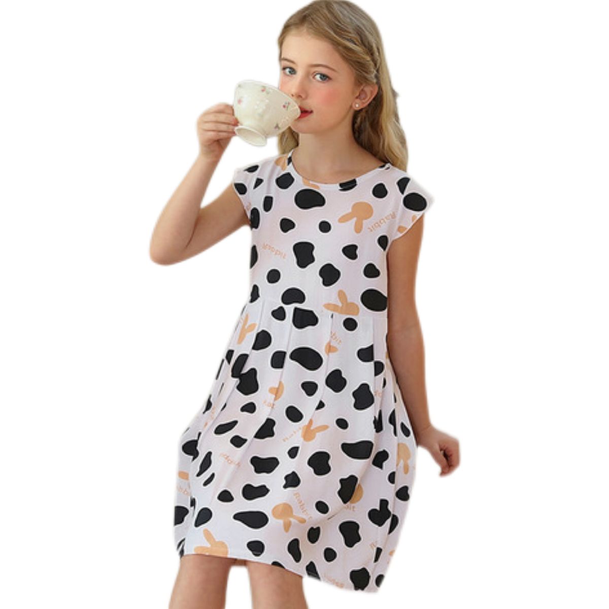 EDWINAYY - Vestido Ni?a Print Falda Conjunto De Moda Verano Multicolor