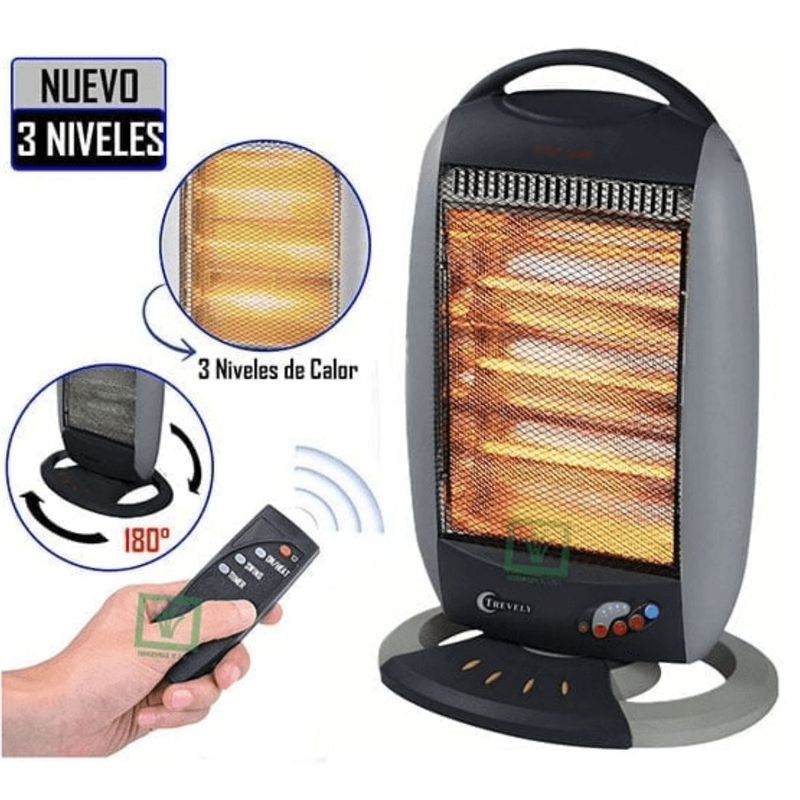 TIOZONEY - Estufa Calefactor Control Remoto Giratoria
