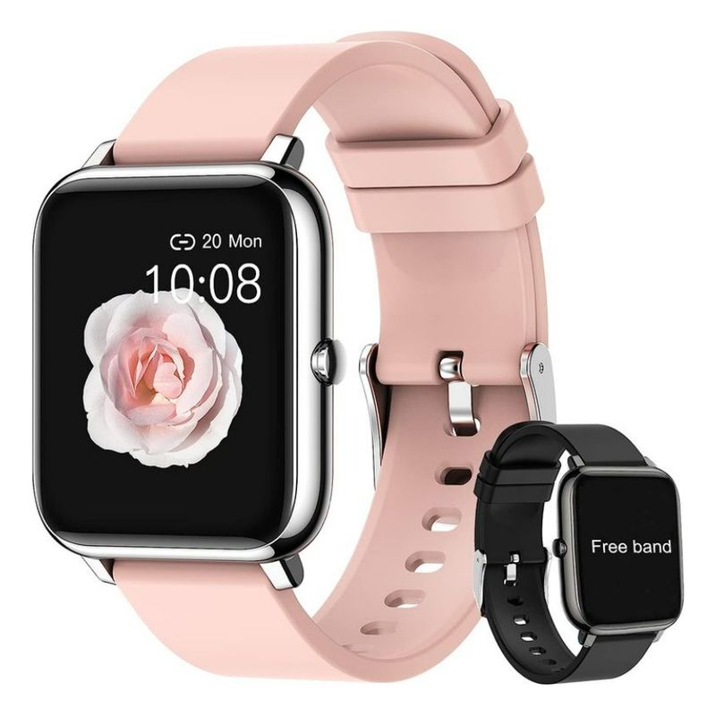 U BUY - Smartwatch Deportivo P22 Rosa Reloj Inteligente