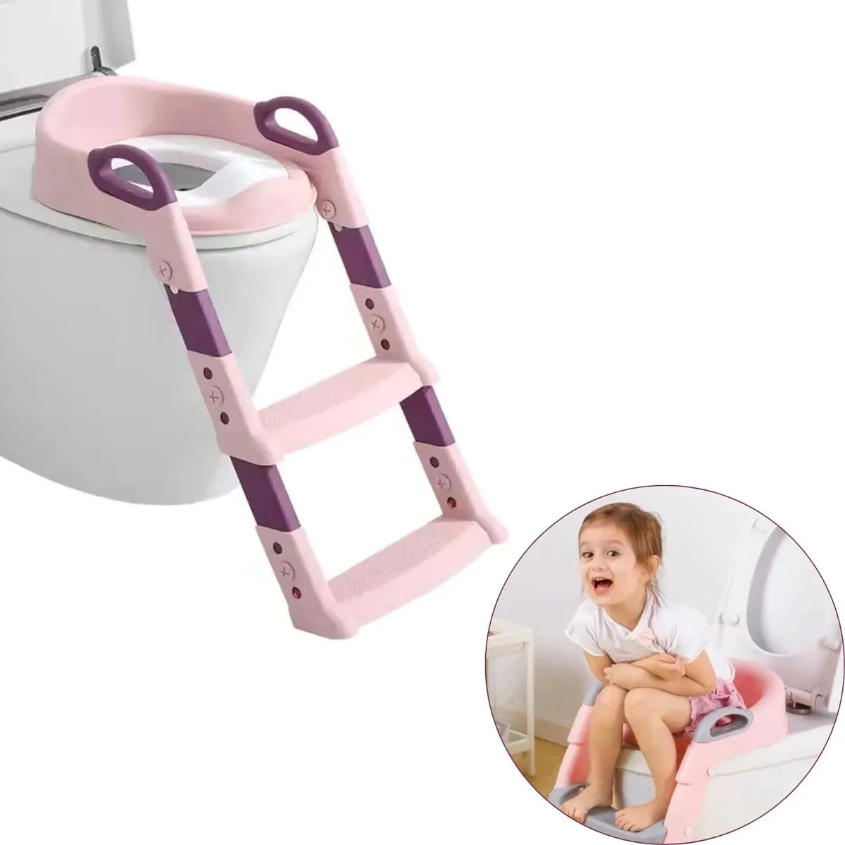 U BUY - Asiento Inodoro Con Escalera Entrenamiento Ir Al Baño Bebés