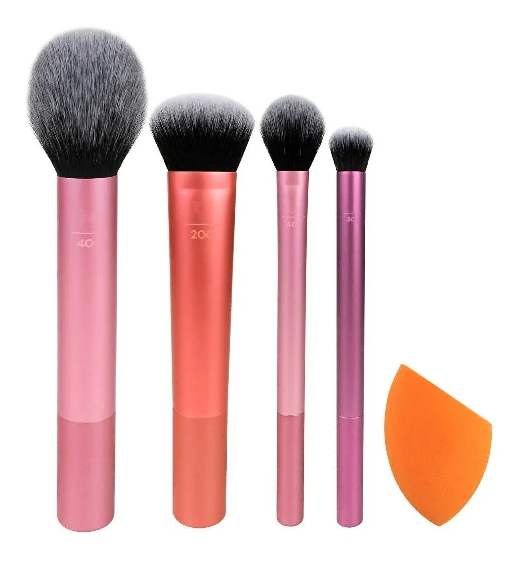 Kit Brochas Y Esponjas Everyday Essentials Color Rosados - image 1