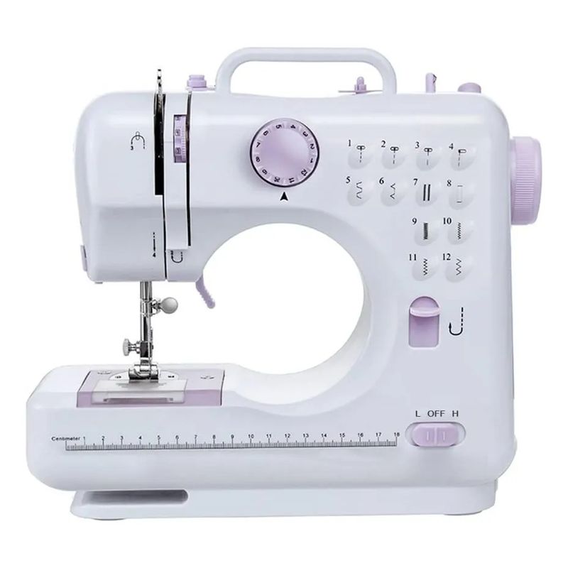 GENERICO - Máquina Coser Overlock Portátil Pedal Eléctrica 12 Puntos