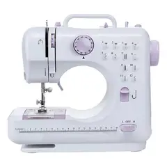 GENERICO - Máquina Coser Overlock Portátil Pedal Eléctrica 12 Puntos