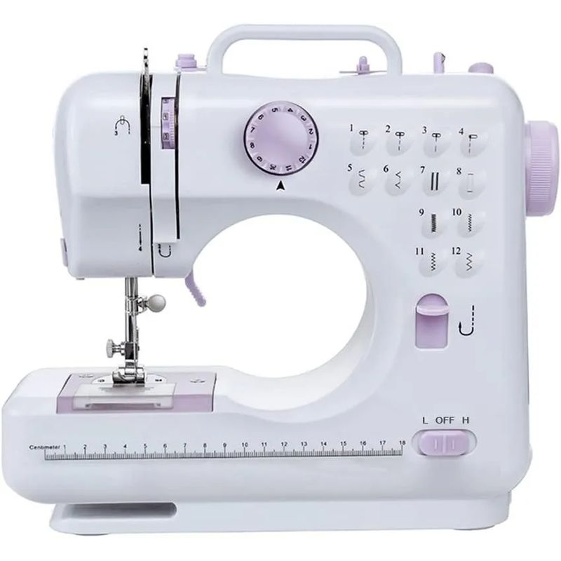 GENERICO - Máquina Coser Overlock Portátil Pedal Eléctrica 12 Puntos