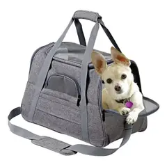 GENERICO - Bolso Transportador Mascota Avion Viajes 43x25x28 Cm Malla