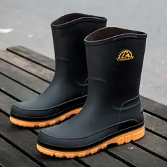 TIOZONEY - Botas de Agua Hombre-Amarillo