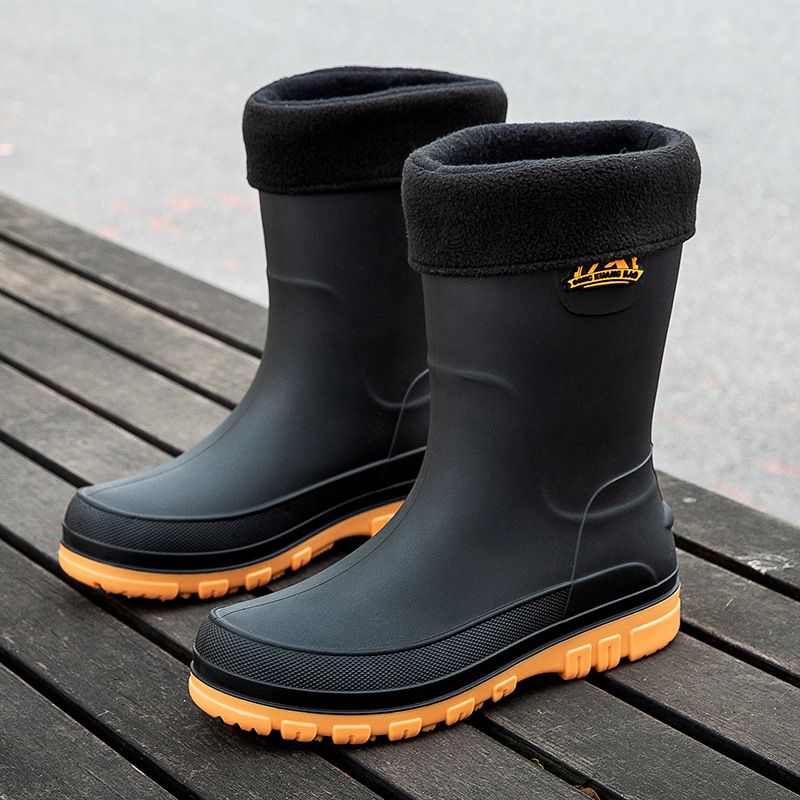 TIOZONEY - Bota de Agua Hombre-Amarillo