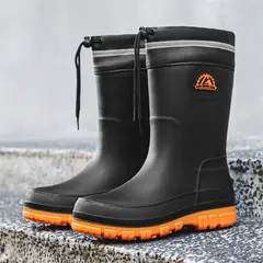 TIOZONEY - Botas de Agua Hombre-Amarillo