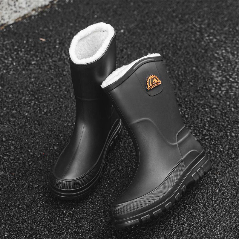 TIOZONEY - Botas de Agua Hombre-Negro