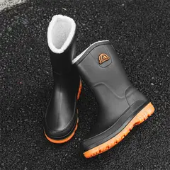 TIOZONEY - Botas de Agua Hombre-Amarillo