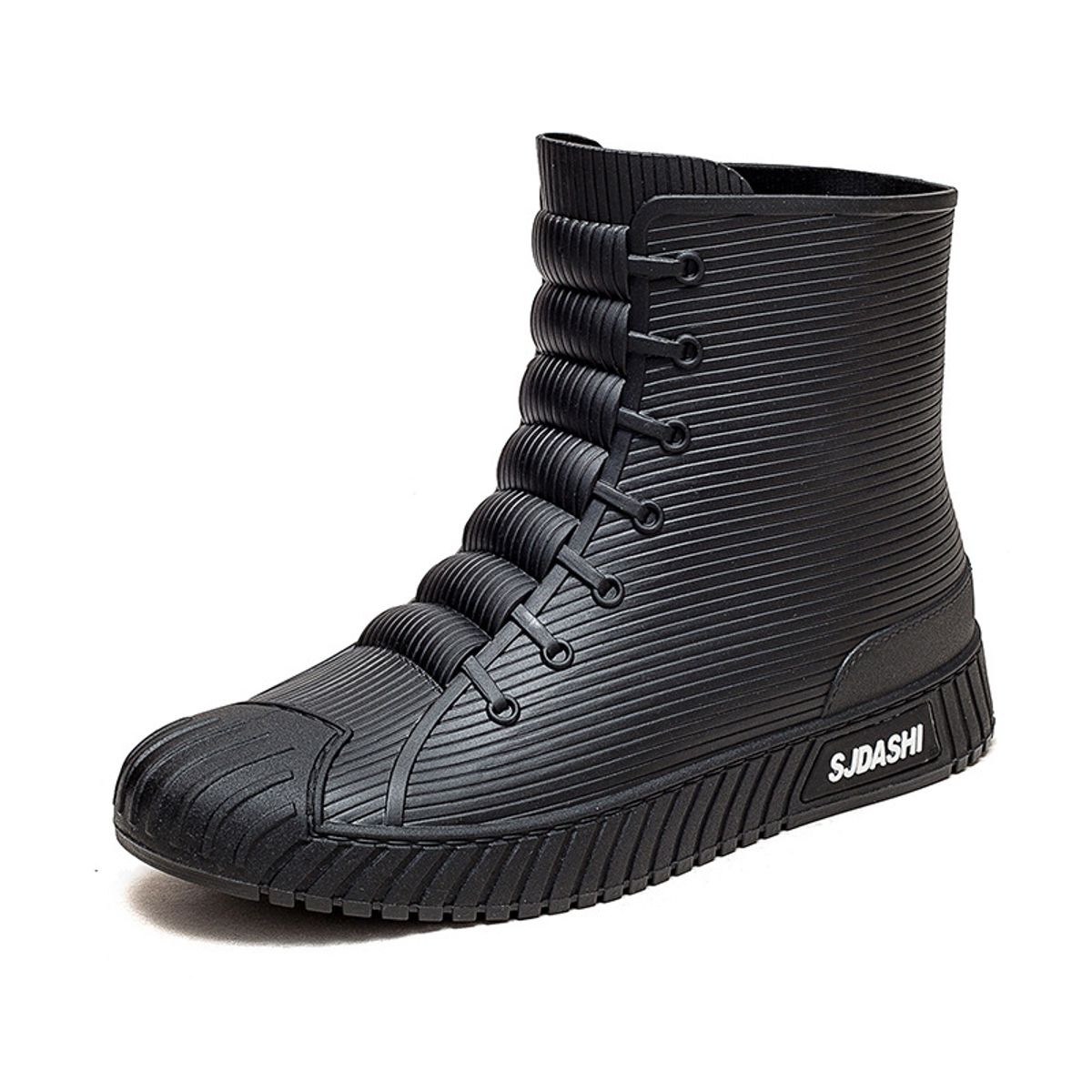 TIOZONEY - Botas de Agua Hombre-Negro