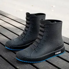 TIOZONEY - Botas de Agua Hombre-Azul