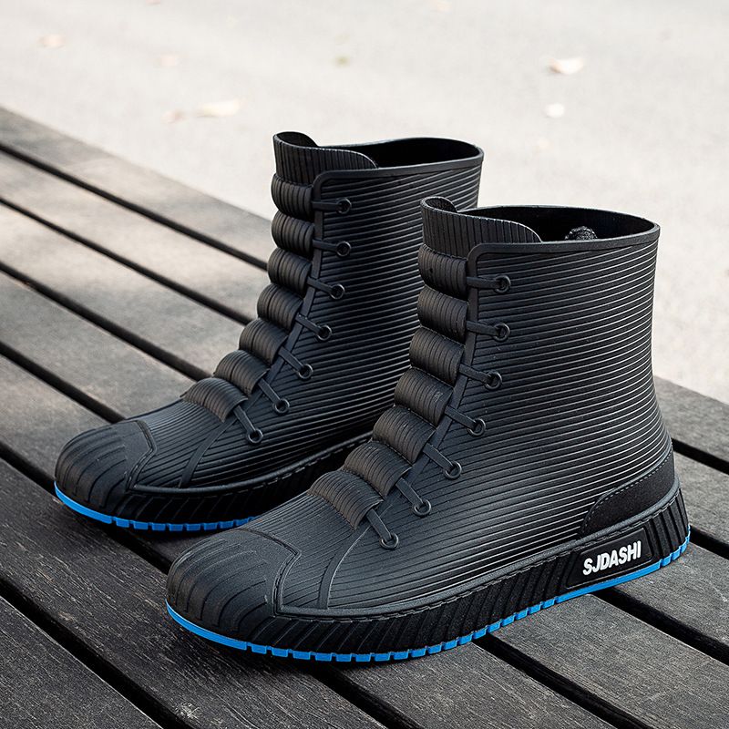 TIOZONEY - Botas de Agua Hombre-Azul