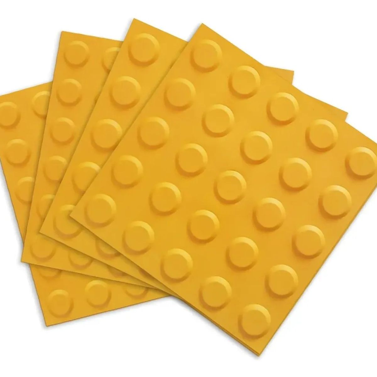 KUANGYE - Palmeta Podotáctil Alerta Pvc Accesibilidad Universal 10un Amarillo