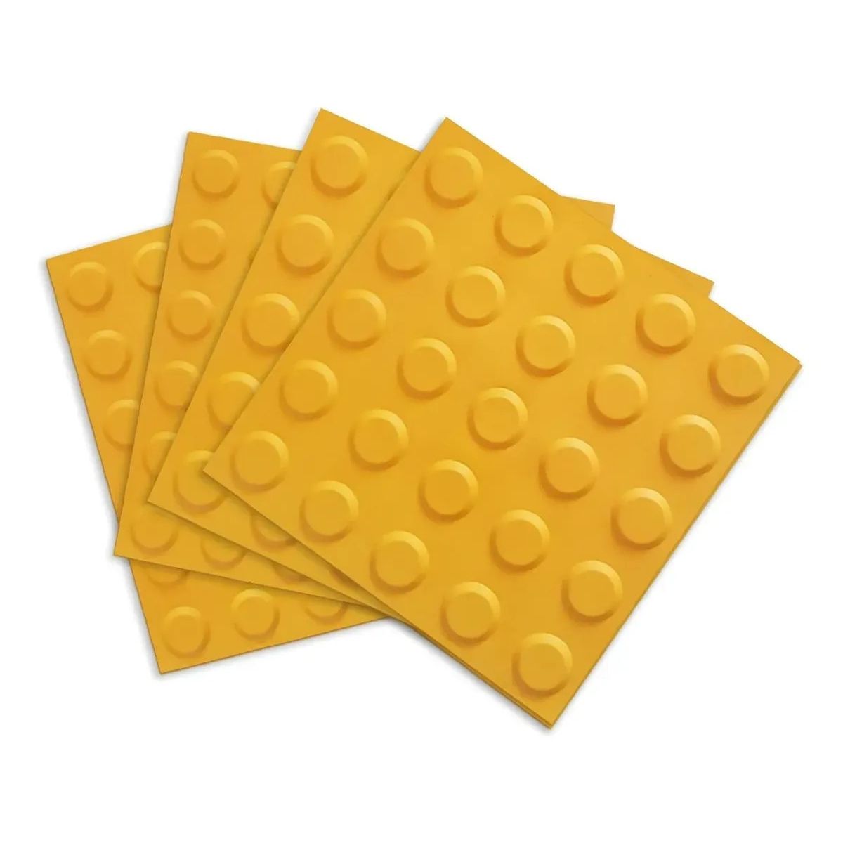 KUANGYE - Palmeta Podotáctil Alerta Pvc Accesibilidad Universal 10un Amarillo