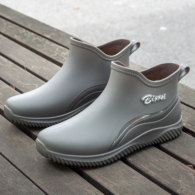 TIOZONEY - Botas de Agua Hombre-Gris