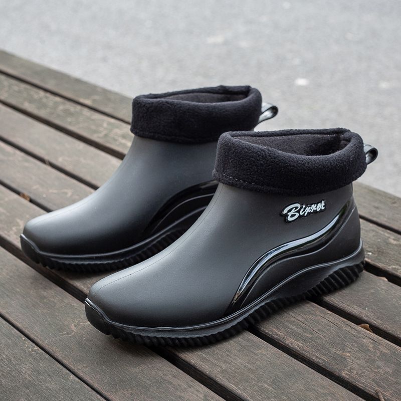 TIOZONEY - Botas de Agua Hombre-Negro