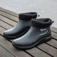 TIOZONEY - Botas de Agua Hombre-Negro