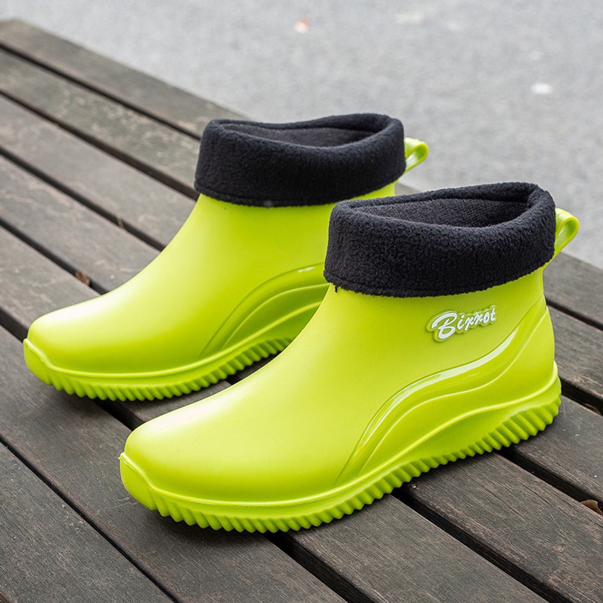 TIOZONEY - Botas de Agua Hombre-Verde