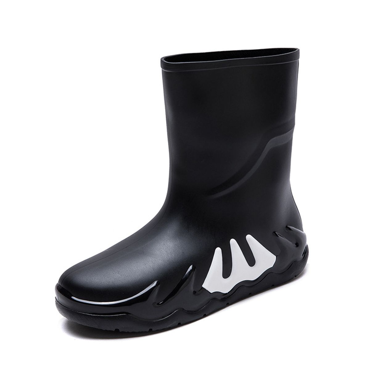 TIOZONEY - Botas de Agua Hombre-Negro