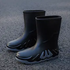 TIOZONEY - Botas de Agua Hombre-Gris