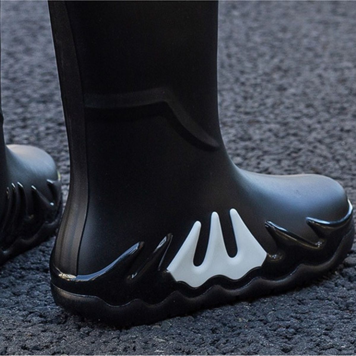 TIOZONEY - Botas de Agua Hombre-Rojo