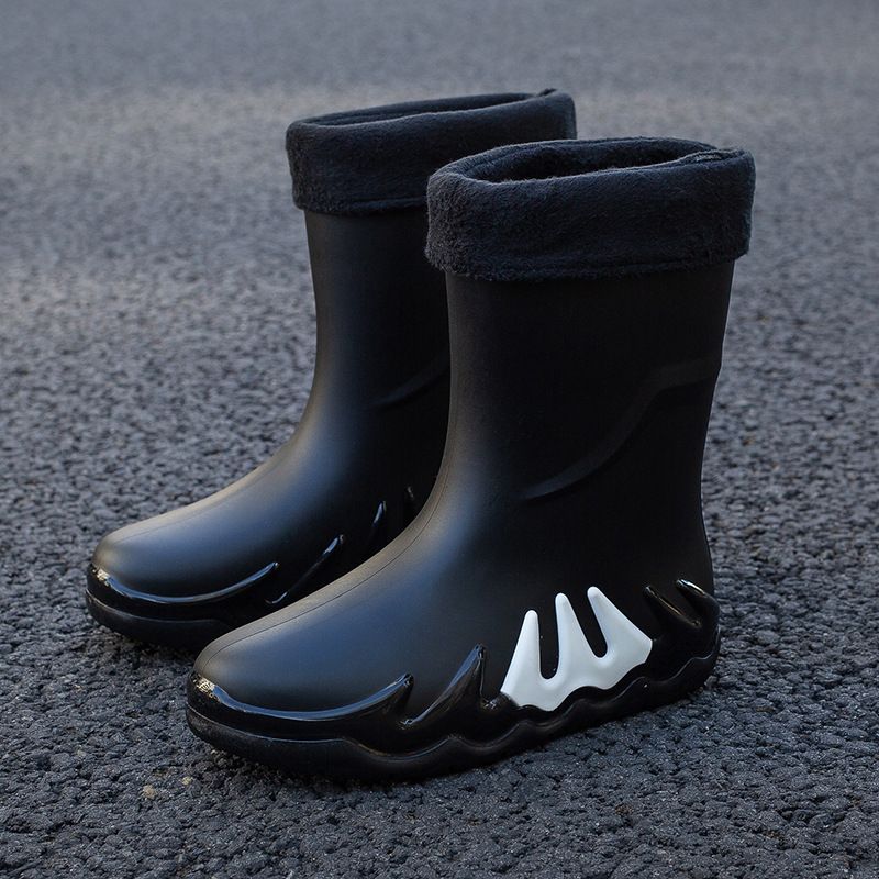 TIOZONEY - Botas de Agua Hombre-Negro
