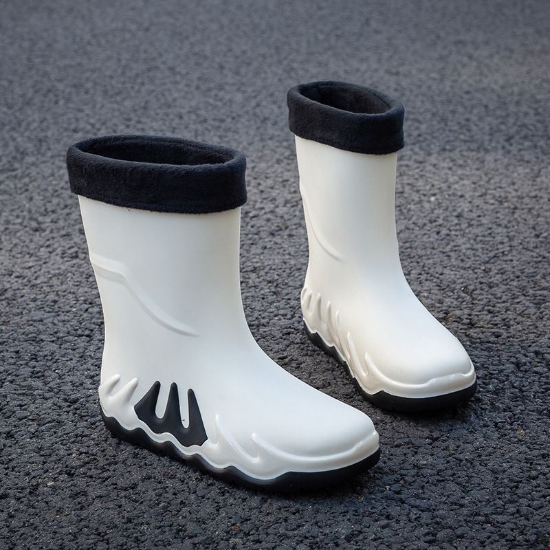 TIOZONEY - Botas de Agua Hombre-Blanco