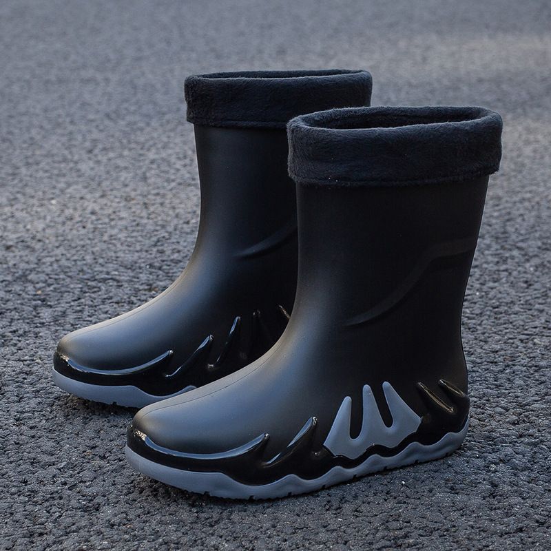 TIOZONEY - Botas de Agua Hombre-Gris