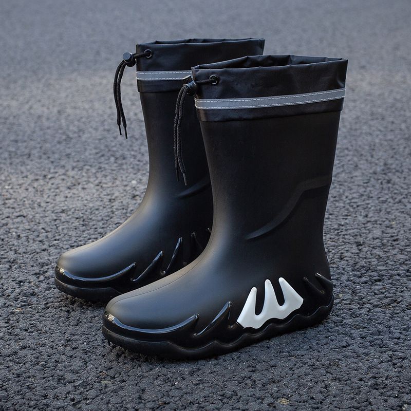 TIOZONEY - Botas de Agua Hombre-Negro