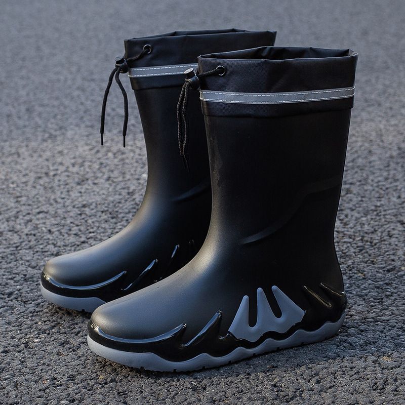 TIOZONEY - Botas de Agua Hombre-Gris