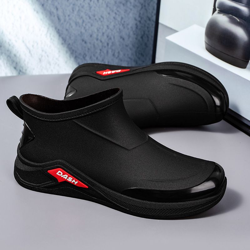 TIOZONEY - Botas de Agua Hombre-Negro