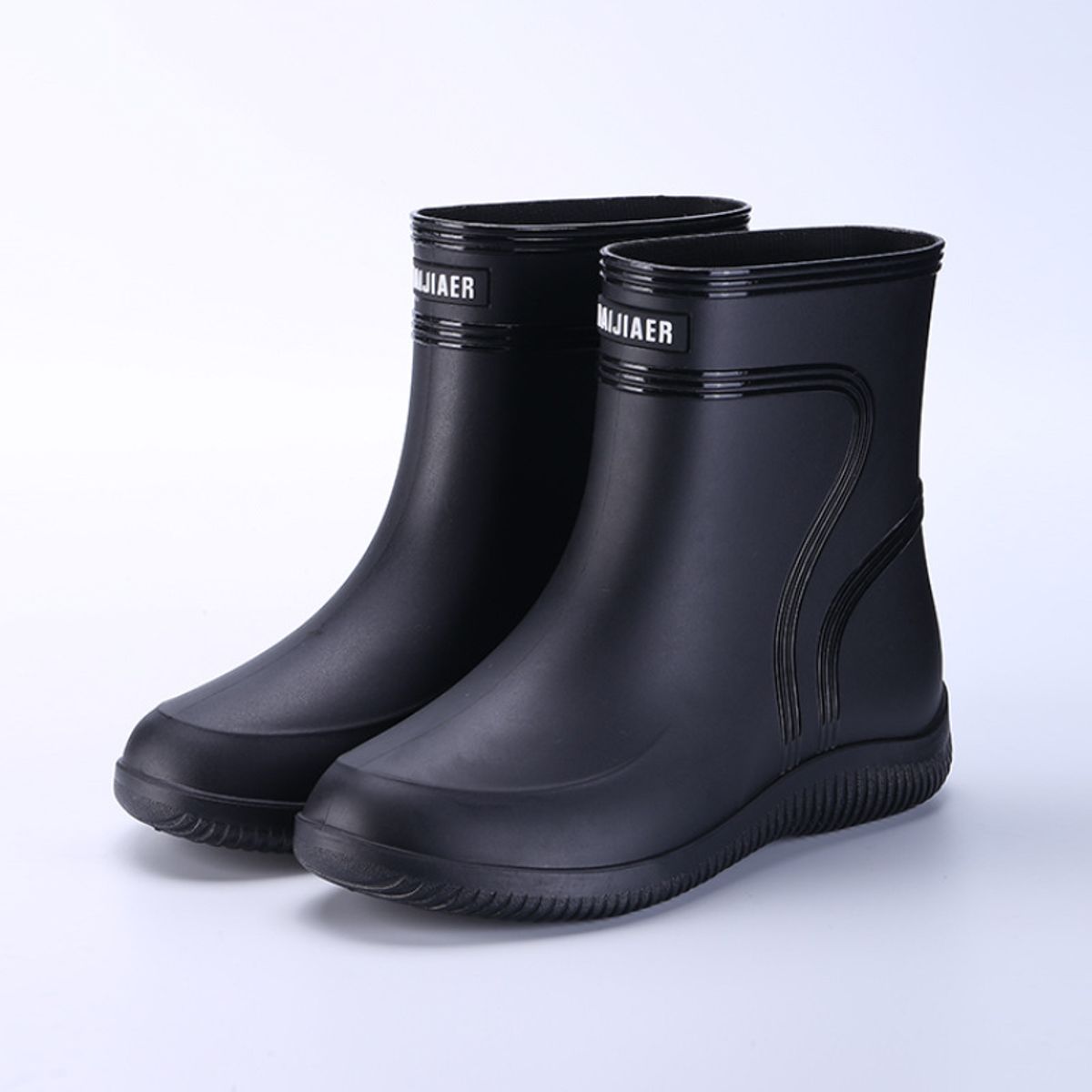 TIOZONEY - Botas de Agua Hombre-Negro