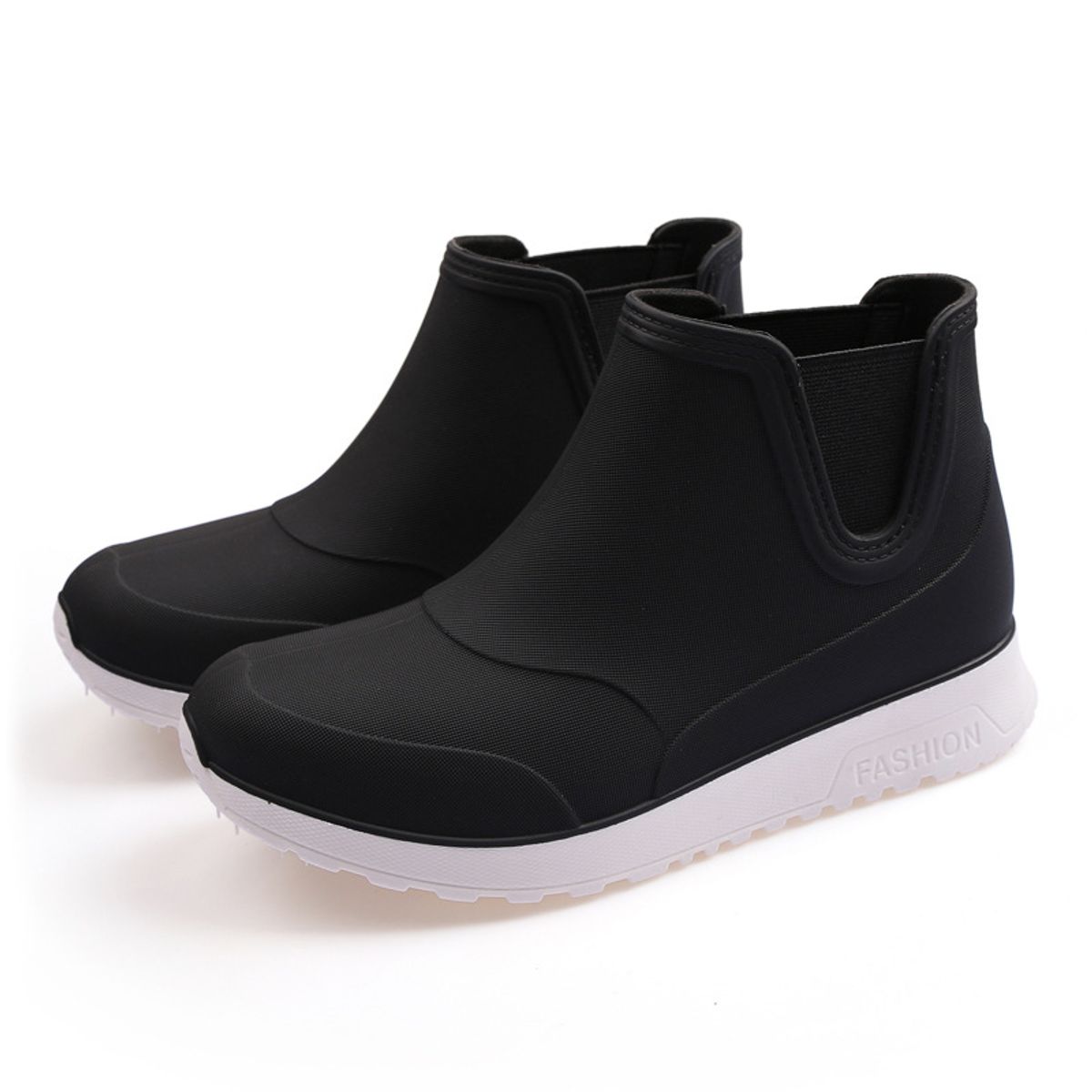 TIOZONEY - Botas de Agua Hombre-Negro